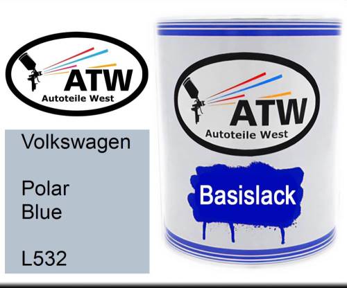 Volkswagen, Polar Blue, L532: 1L Lackdose, von ATW Autoteile West.